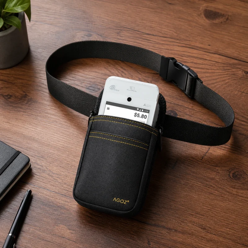 Étui pour terminal de point de vente portable PAX avec ceinture robuste pour la taille