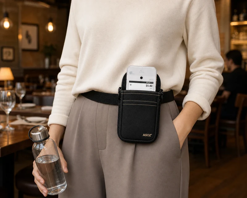 Étui pour terminal de point de vente portable PAX avec ceinture robuste pour la taille