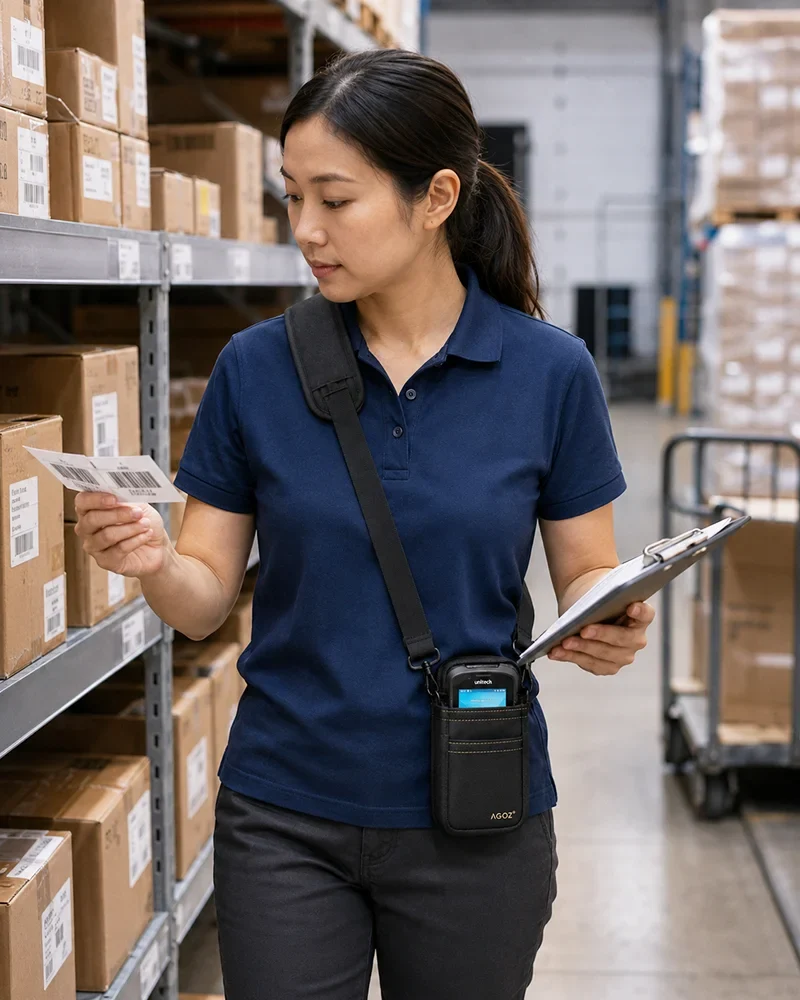 Étui d'épaule pour scanner Unitech pour mobilité en établissement | Agoz