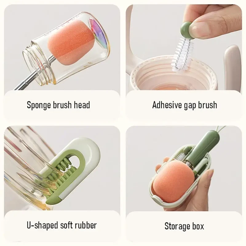 3in1 Telescopic Cup Cleaning Brush Set