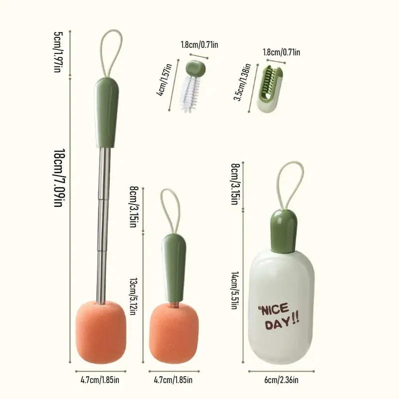 3in1 Telescopic Cup Cleaning Brush Set