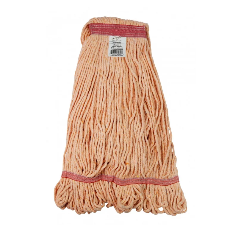 Synthetic WET Mop 20oz Replacement Head - with Narrow Strips and Looped End - Orange - Medium