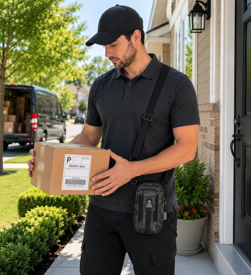 Sac à bandoulière Zebra avec scanner et sangle robuste pour travail en itinérance | Agoz