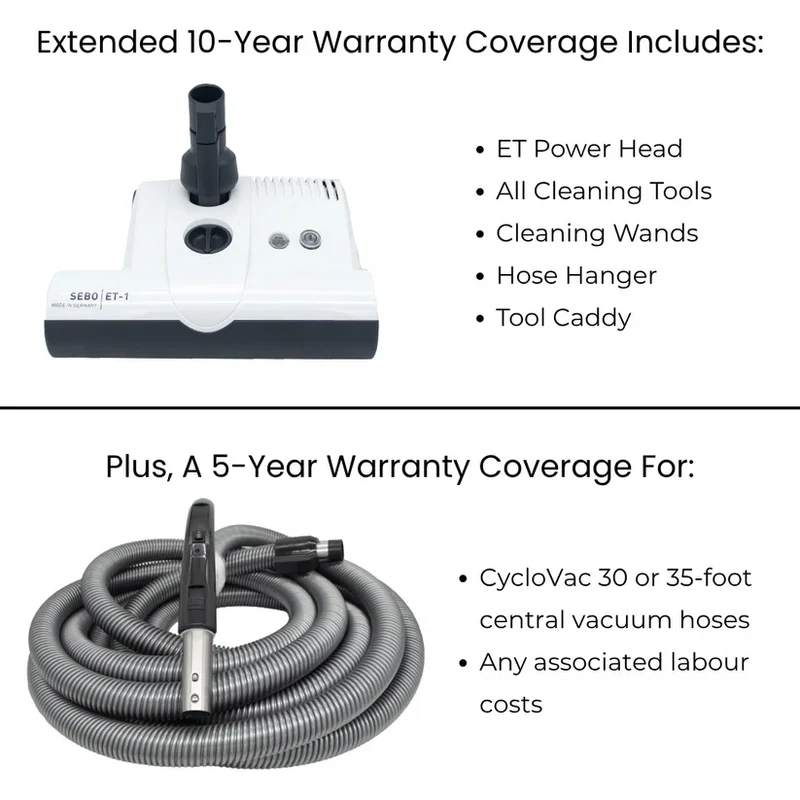 SEBO Deluxe Central Vacuum Kit 30'