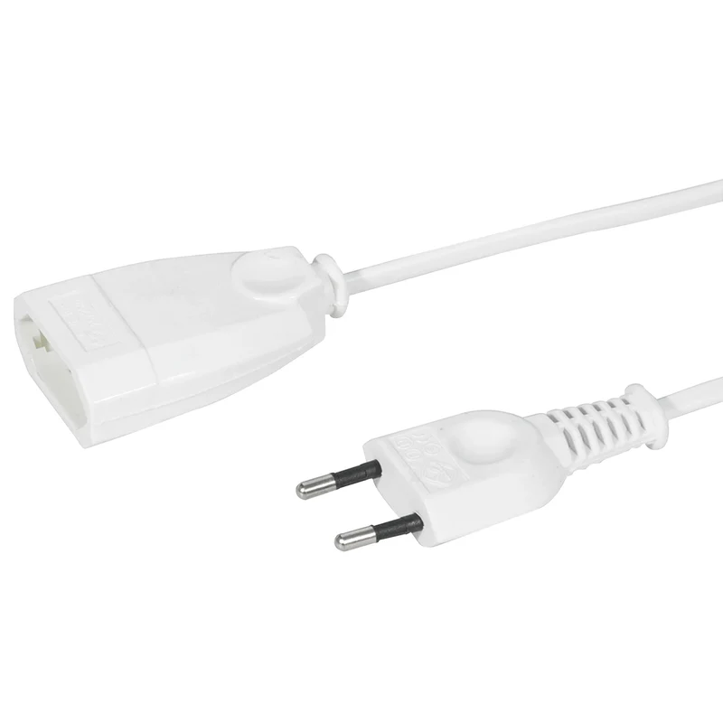 SCANPART - Câble d’extension - Douille 230 V (mâle) - Prise 230 V (femelle) 3.0 m 2 x 0.75 mm Compact|Sans terre