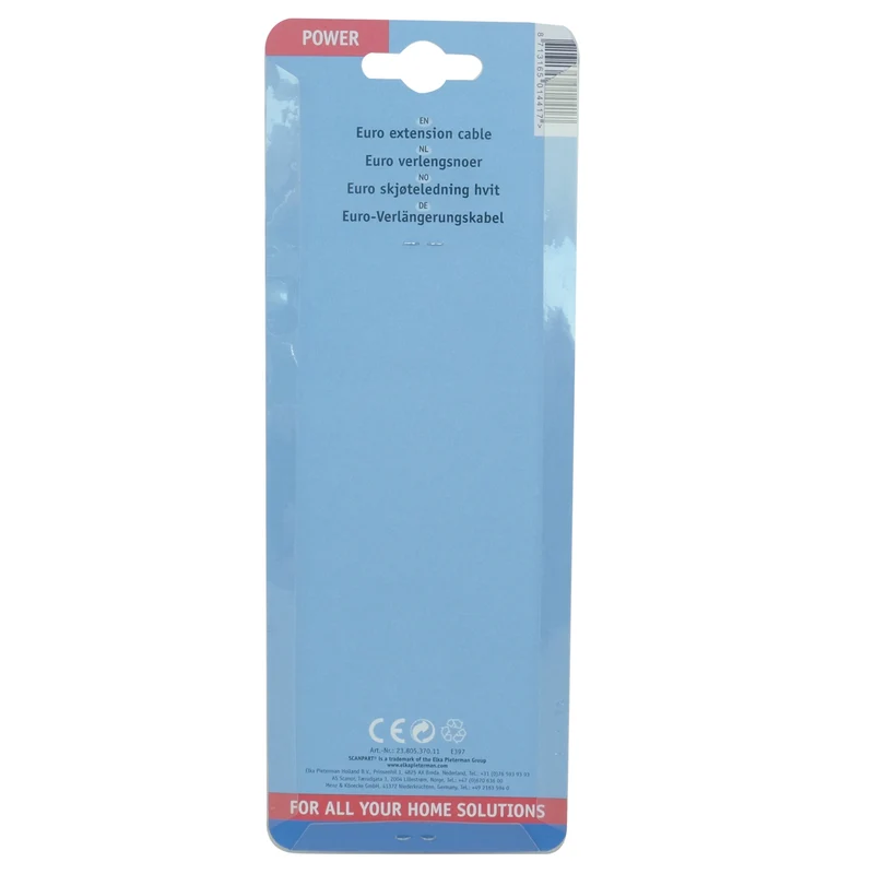 SCANPART - Câble d’extension - Douille 230 V (mâle) - Prise 230 V (femelle) 3.0 m 2 x 0.75 mm Compact|Sans terre