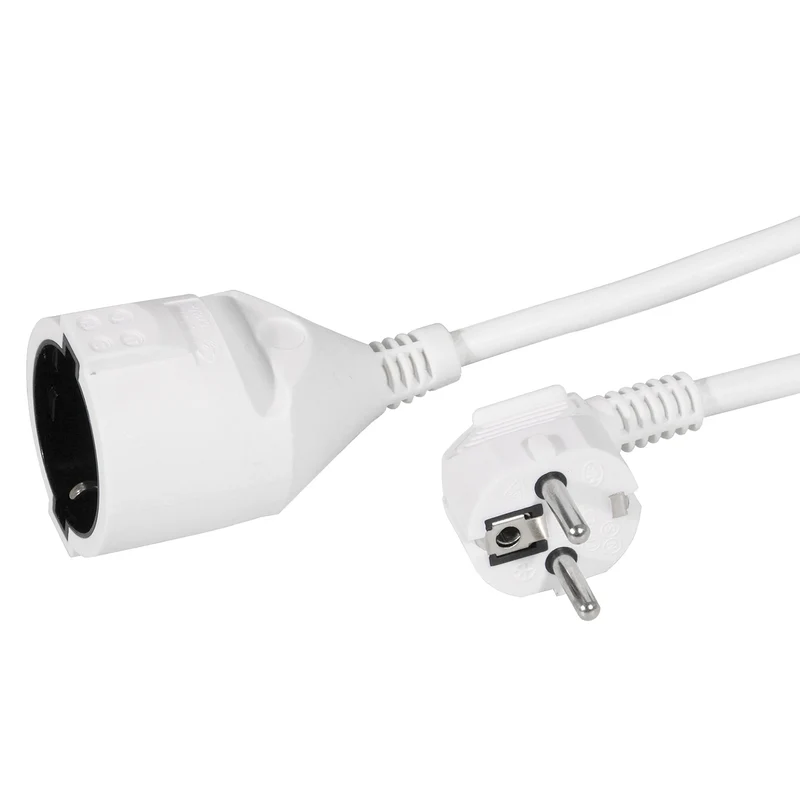 SCANPART - Câble d’extension - Prise de contraste 230 V (mâle) - inclinée - Prise 230 V (femelle) 5.0 m 3 x 1.5 mm Avec mis à la terre|PVC souple|Bougie inclinée