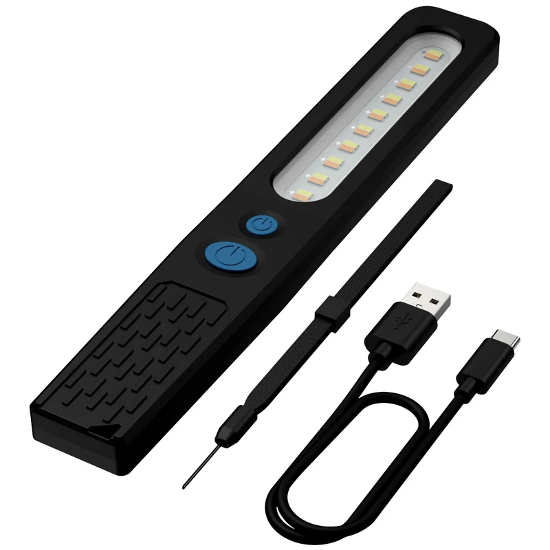 ANSMANN WL390R - Lampe de travail LED rechargeable - Circuit aimant - Luminosité - 5 W - 385 Lumen - 3700 - 6000 K - Brillant - Torche