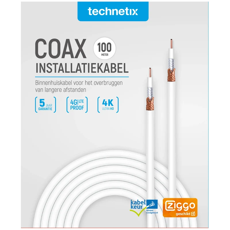 TECHNETIX - Câble de connexion COAXIAL - COAX - COAX - 100 m