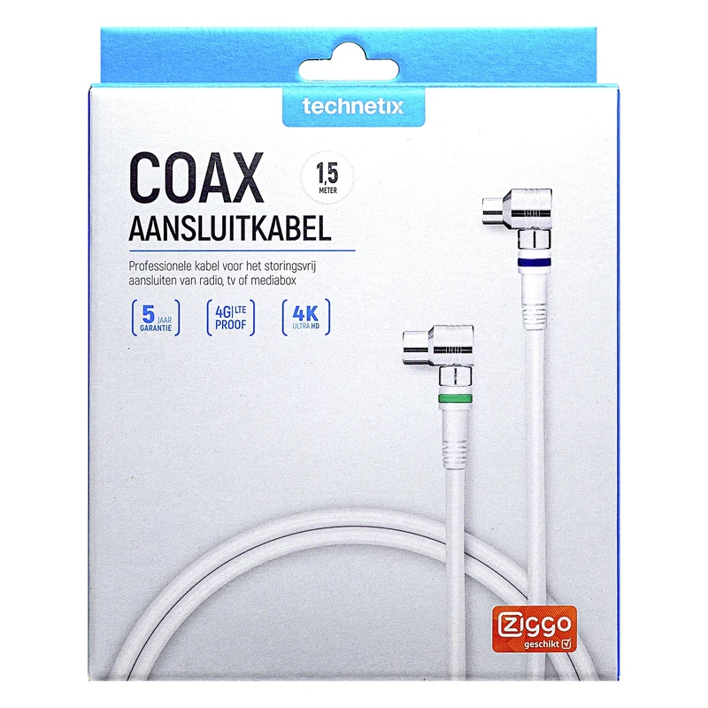 TECHNETIX - Câble de connexion COAXIAL - COAX (Femelle) - COAX (Mâle) - 1,5 m