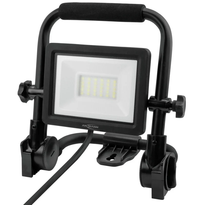 ANSMANN FL20W - AC - Lumière de travail LED - Cadre robuste - Orientable - Suspendu - 20 W - 2200 Lumen - 5000 K - Brillant - Projecteur