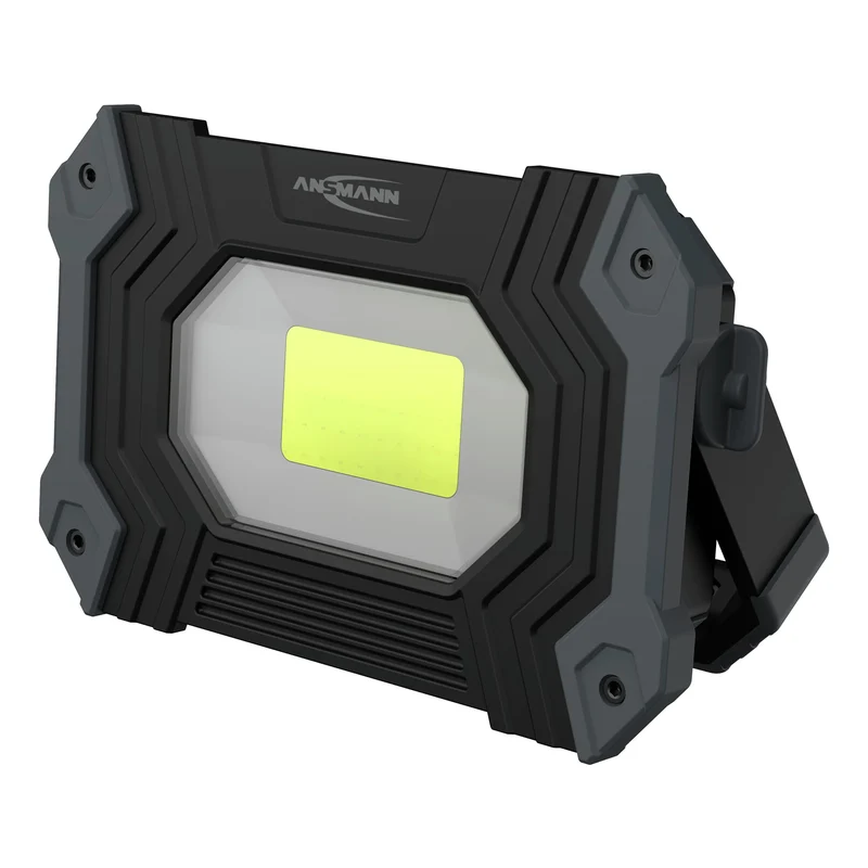 ANSMANN FL2500R - Lampe de travail LED rechargeable - Robuste - Batterie intégrée - Rechargeable - 30 W - 2400 Lumen - 6500 K - Brillant - Projecteur
