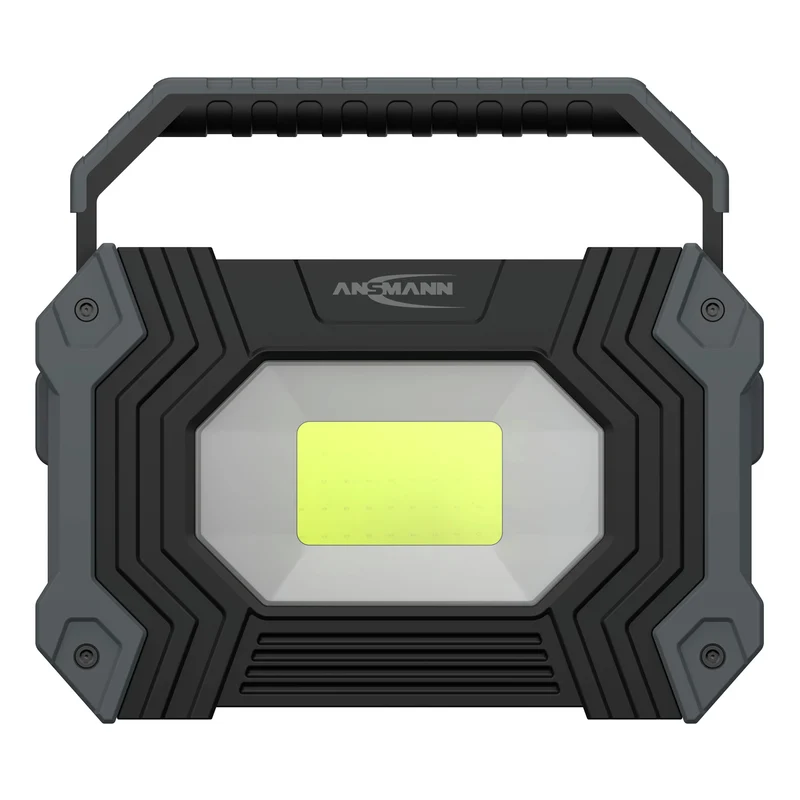 ANSMANN FL2500R - Lampe de travail LED rechargeable - Robuste - Batterie intégrée - Rechargeable - 30 W - 2400 Lumen - 6500 K - Brillant - Projecteur