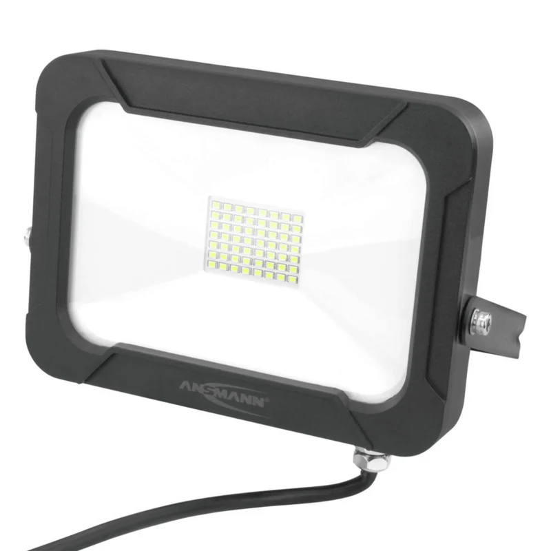 ANSMANN WFL2400 - Lampe murale à LED - IP 65 - Orientable - Support suspendu - 20 W - 2700 Lumen - 5000 K - Brillant - Projecteur