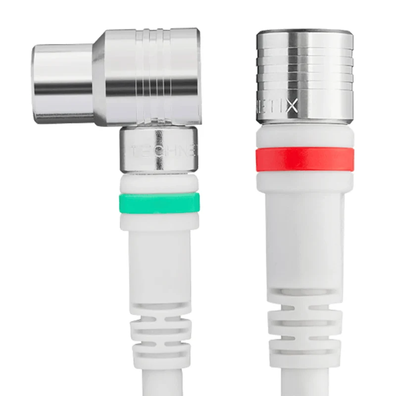 TECHNETIX - Câble de connexion COAXIAL - F-connector (Mâle) - COAX (Mâle) - Haaks - 1,5 m
