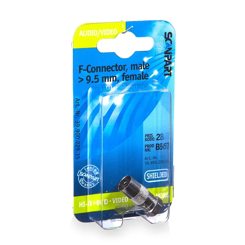 SCANPART - Connecteur - Adaptateur - F-connector (Mâle) - COAX (Femelle)