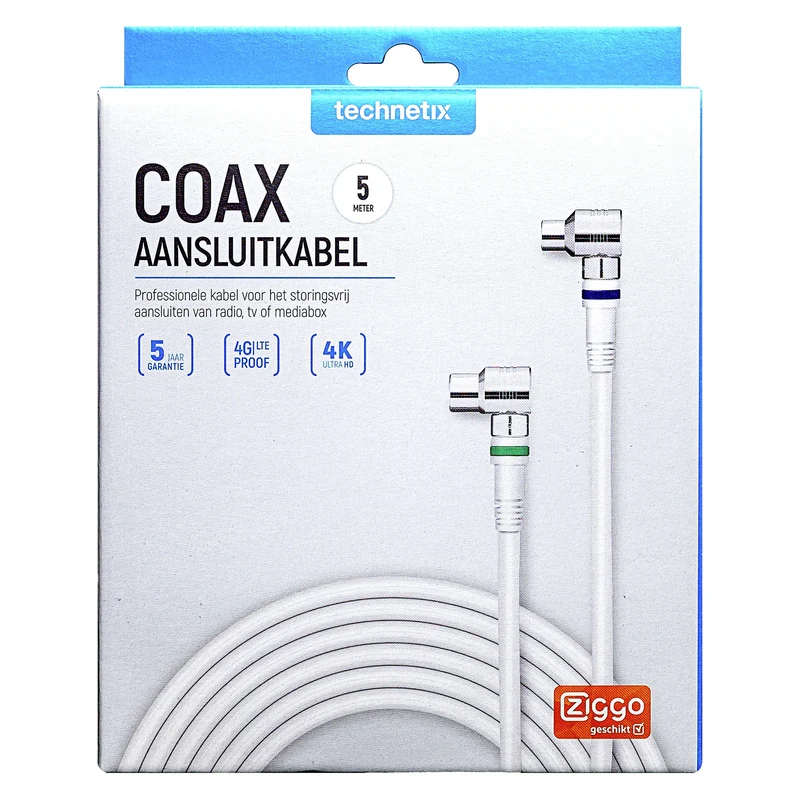 TECHNETIX - Câble de connexion COAXIAL - COAX (Femelle) - COAX (Mâle) - 5,0 m