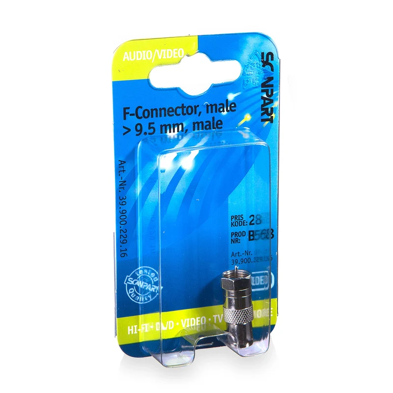 SCANPART - Connecteur - Adaptateur - F-connector (Mâle) - COAX (Mâle)