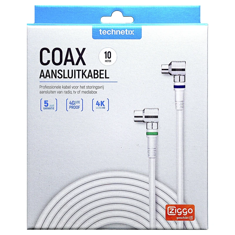 TECHNETIX - Câble de connexion COAXIAL - COAX (Femelle) - COAX (Mâle) - 10 m
