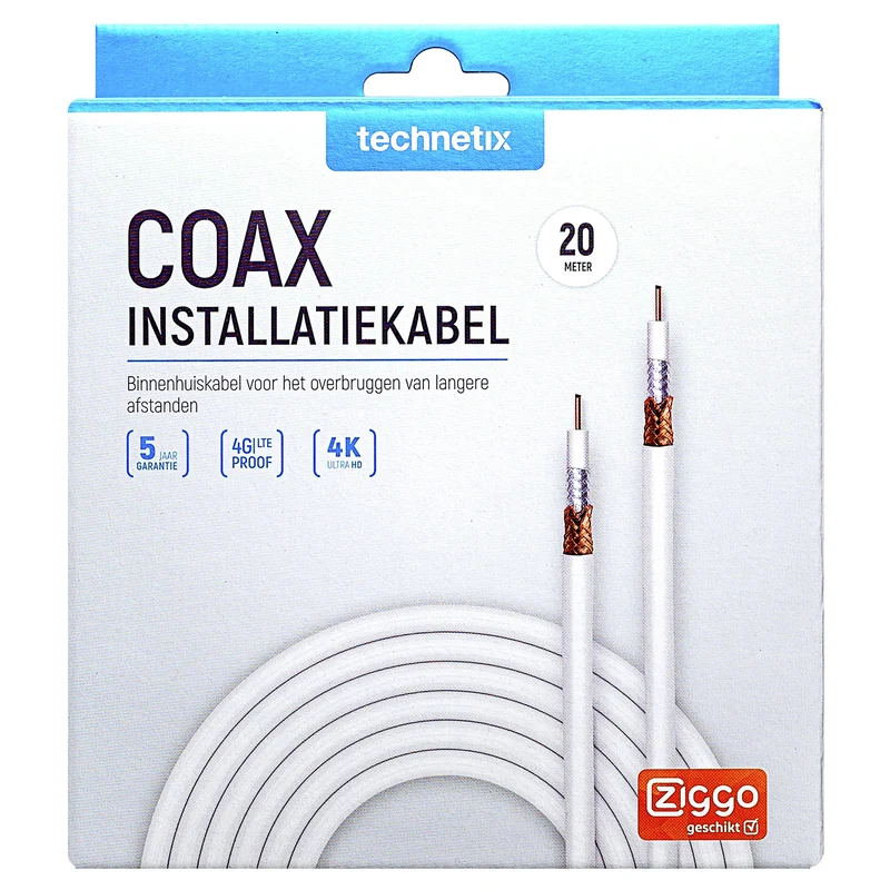 TECHNETIX - Câble de connexion COAXIAL - COAX - COAX - 20 m