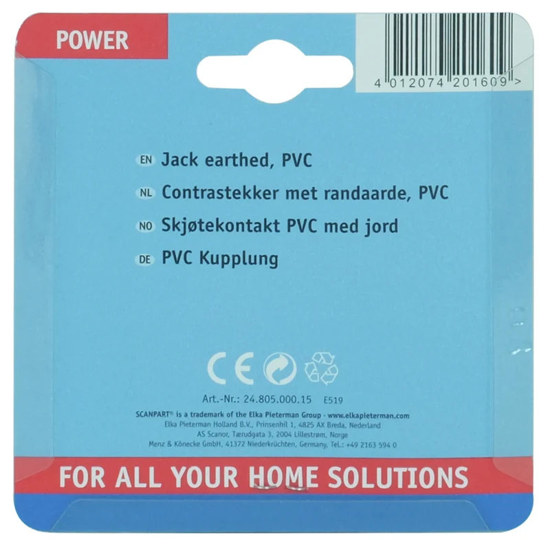 SCANPART - Prise de contraste - Douille femelle 230 V (femelle) - 3-pôles Avec mis à la terre|PVC souple