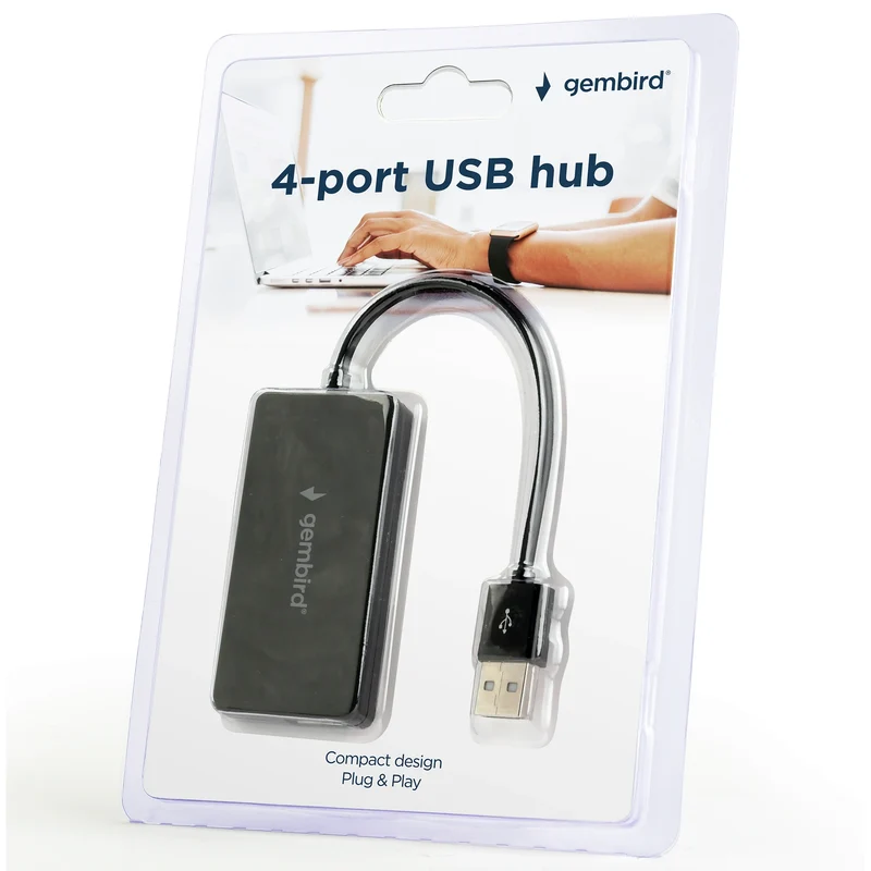 GEMBIRD - Station d’amarrage - USB-A (Homme) - 4 x USB-A (femelle) 0.15 m USB 2.0