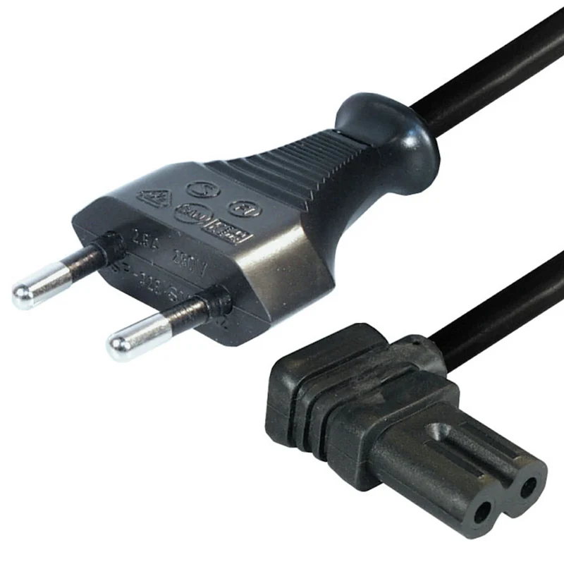 SCANPART - Cordon d’appareil - Prise 230 V (mâle) - C7 (Femelle) - inclinée 2.0 m 2 x 0.75 mm
