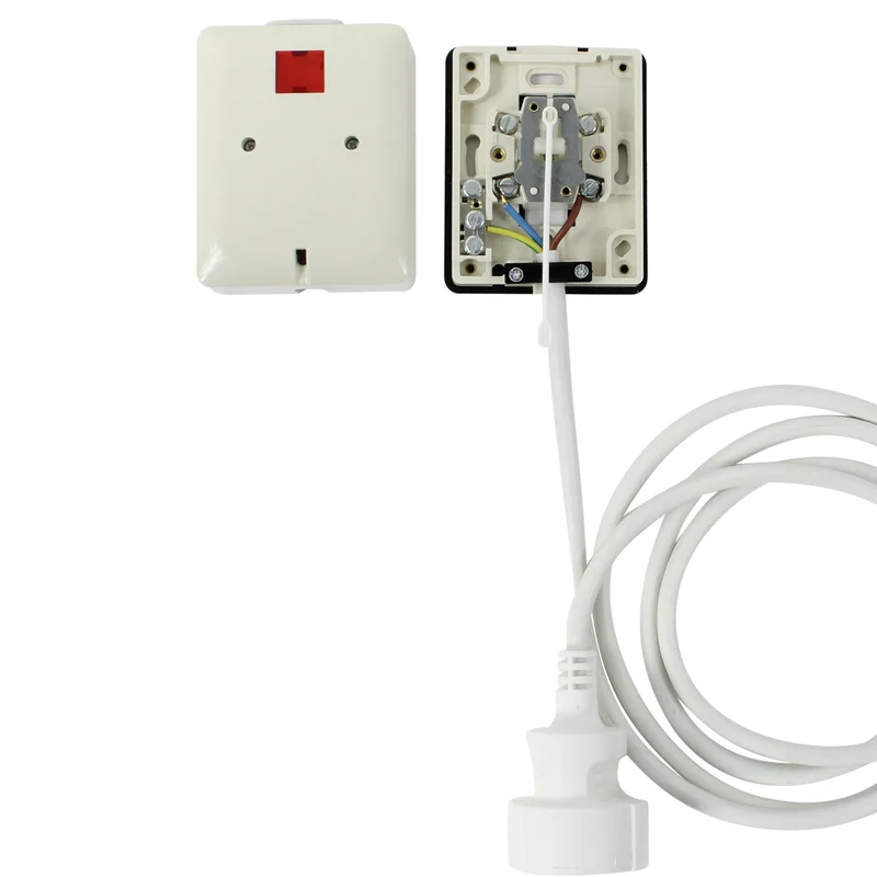 SCANPART - Cordon de connexion à interrupteur à tirage - Douille femelle 230 V (femelle) - Câble 2.0 m 3 x 1.5 mm Avec mis à la terre|PVC souple|Bougie inclinée