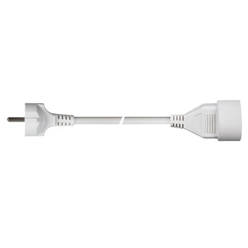 MARQUE MAISON - Câble d’extension - Prise 220 V (mâle) - Prise 220 V (femelle) + broche de terre 5.0 m 3 x 1.5 mm Version belge + verrouillage de sécurité enfant