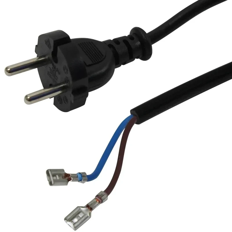 SCANPART - Cordon d’aspirateur - Prise 230 V (mâle) - Câble 6.0 m 2 x 0.75 mm Roulable