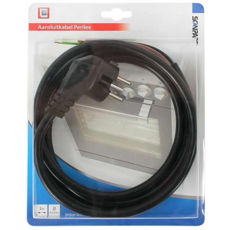 SCANPART - Câble de connexion Perilex - Perilex (Homme) - incliné - Câble 2.0 m 5 x 1.5 mm Bouchon moulé