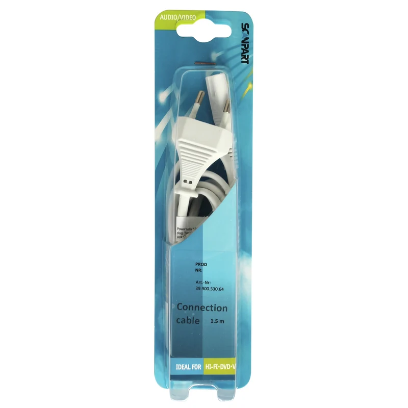 SCANPART - Cordon d’appareil - Prise 230 V (mâle) - C7 (Femme) 1.5 m 2 x 0.75 mm Cordon d’alimentation