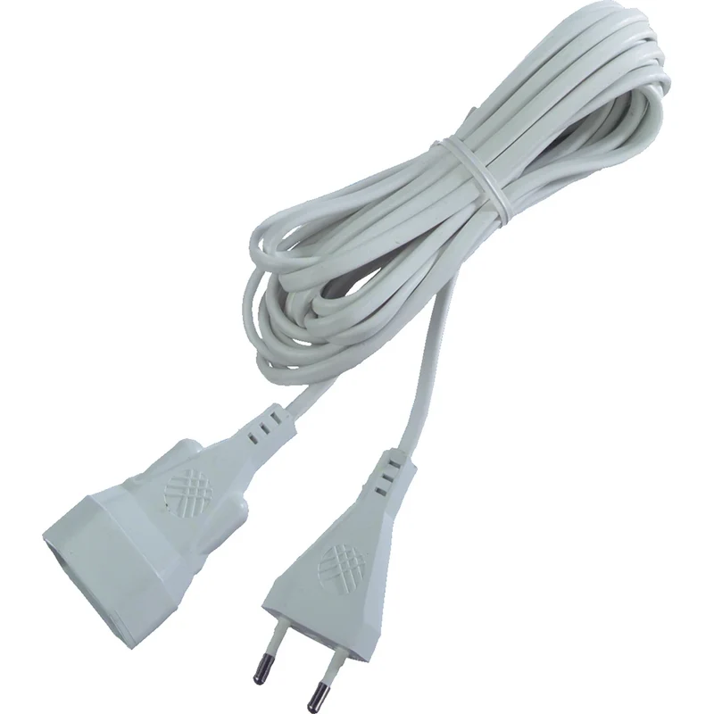 MARQUE MAISON - Câble d’extension - Prise 220 V (mâle) - Euro - Prise 220 V (femelle) euro 5.0 m 2 x 0.75 mm Compact|Sans terre