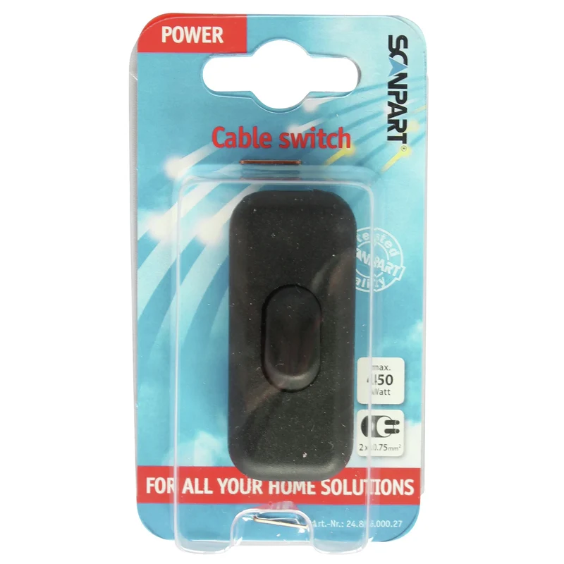 SCANPART - Commutateur de cordon - Câble 230 V - 2 pôles - Câble 230 V - 2 pôles Kema Keur
