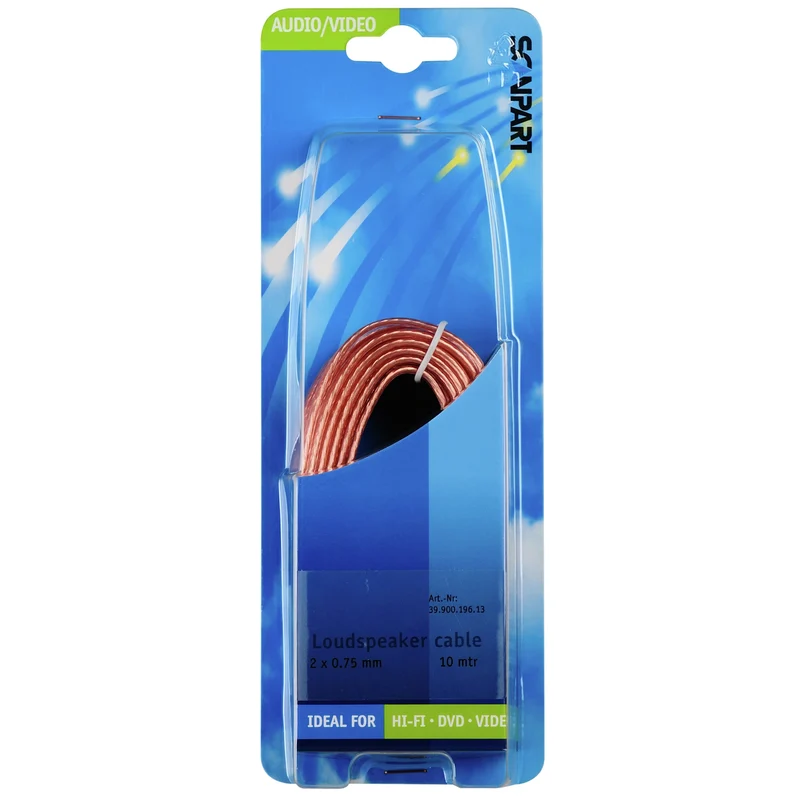 SCANPART - Câble de connexion - Câble d’enceinte - 10 m 2 x 0.75 mm