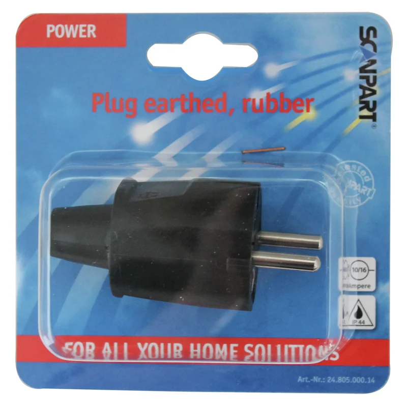 SCANPART - Prise - Prise 230 V (mâle) - 3-pôles Avec mis à la terre|PVC souple