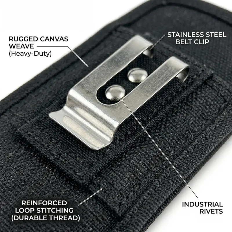 Étui pour ordinateur scanner mobile Zebra TC77 avec clip ceinture et boucle de qualité militaire | Agoz