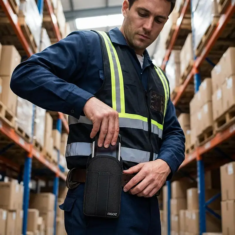 Étui pour ordinateur scanner mobile Zebra TC77 avec clip ceinture et boucle de qualité militaire | Agoz