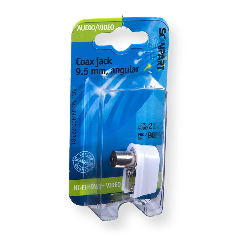 SCANPART - Prise - COAX - COAX (Femelle) - Haaks - À visser|Plastique|À angle droit