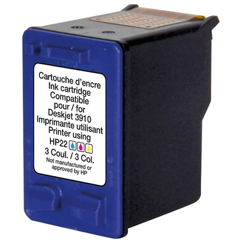 RECYCLECLUB XL Cartouche d'encre 22XL - Couleur - Remplace HP