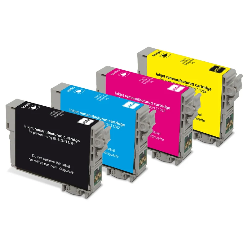 RECYCLECLUB Cartouche d'encre T1285 - Multipack - Noir + Bleu + Rouge + Jaune - Remplace Epson