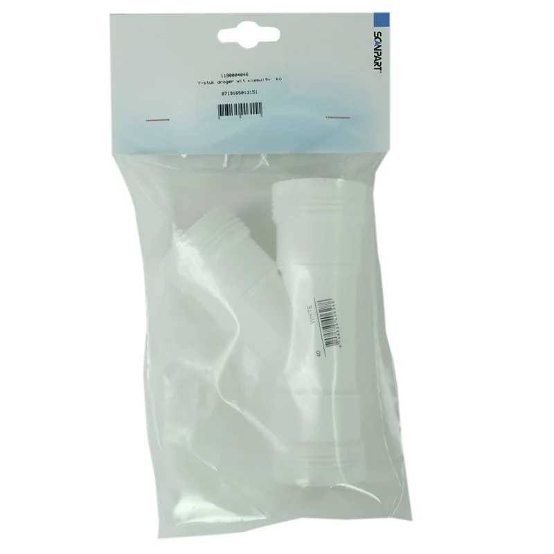 SCANPART - Kit de raccord en Y - Pour sèche-linge à condensation - PVC - Blanc