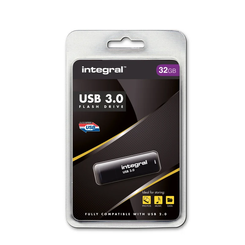 INTEGRAL - Clé USB - 32 GB - Noir - USB-A 3.0