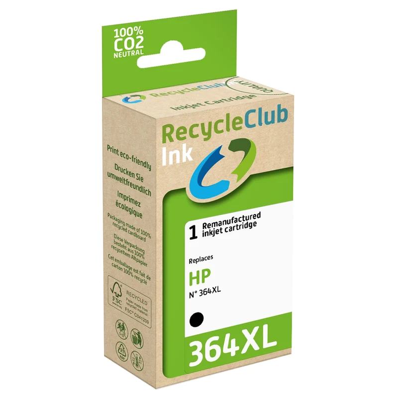 RECYCLECLUB XL Cartouche d'encre 364XL - Noir - Remplace HP