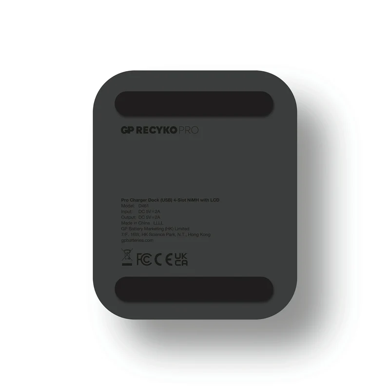 GP NiMH - Recyko - Fast Charger Dock USB AA | HR6 - Multipack - 4 Pièces + Chargeur + USB Câble - 1.2 V - 2100 mAh - Rechargeable Batterie