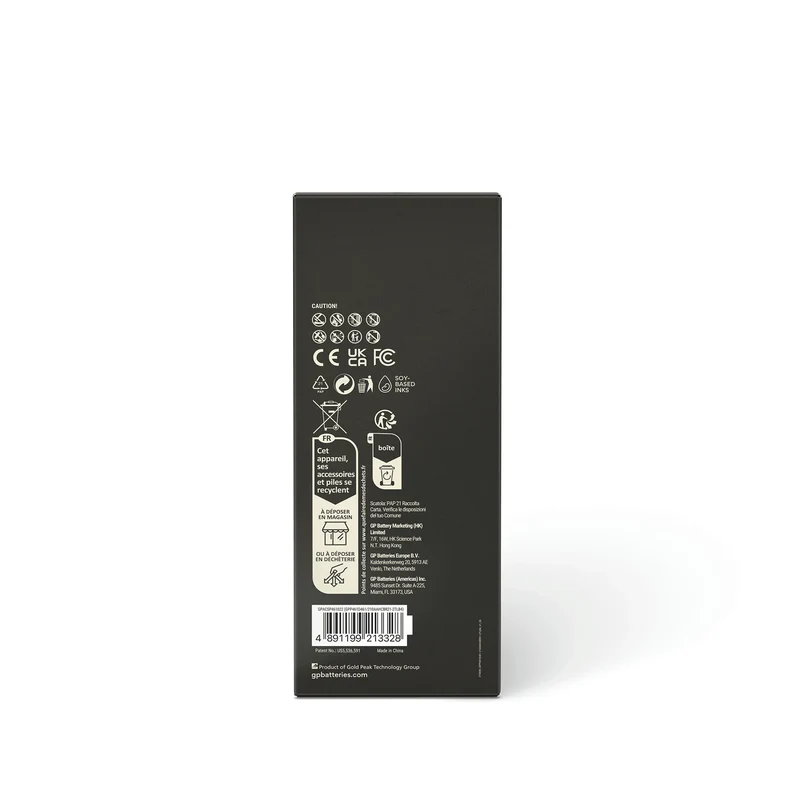 GP NiMH - Recyko - Fast Charger Dock USB AA | HR6 - Multipack - 4 Pièces + Chargeur + USB Câble - 1.2 V - 2100 mAh - Rechargeable Batterie