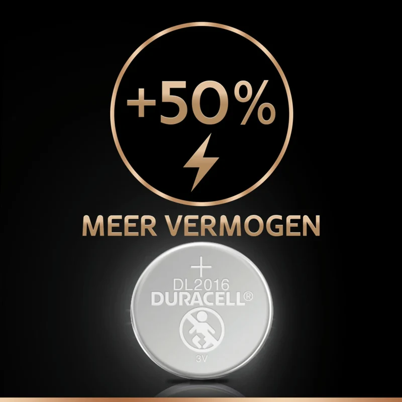 DURACELL Lithium CR2016 - Pack duo - 3 V - 90 mAh - Cellule bouton