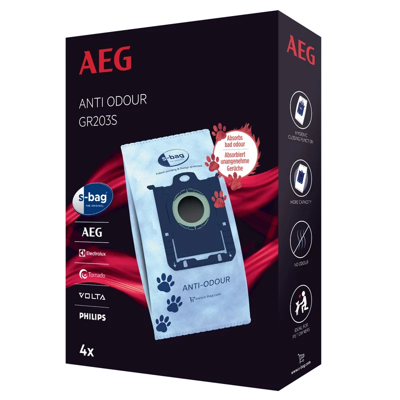 AEG GR203S | S-BAG - 4 Sacs d´aspirateur