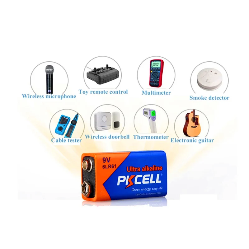 5pc 9V 6LR61 GP1604G-S1 Alkaline Dry battery for Digital cameras, MD, CD, MP3, remote control
