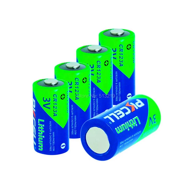 5pcs 2 / 3A battery 16430 CR123A CR17345 (CR17335) 1500mAh 3V photo lithium battery for Camera, Medical equipment